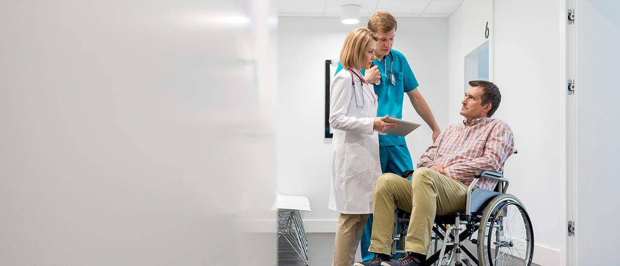 patient in wheelchair